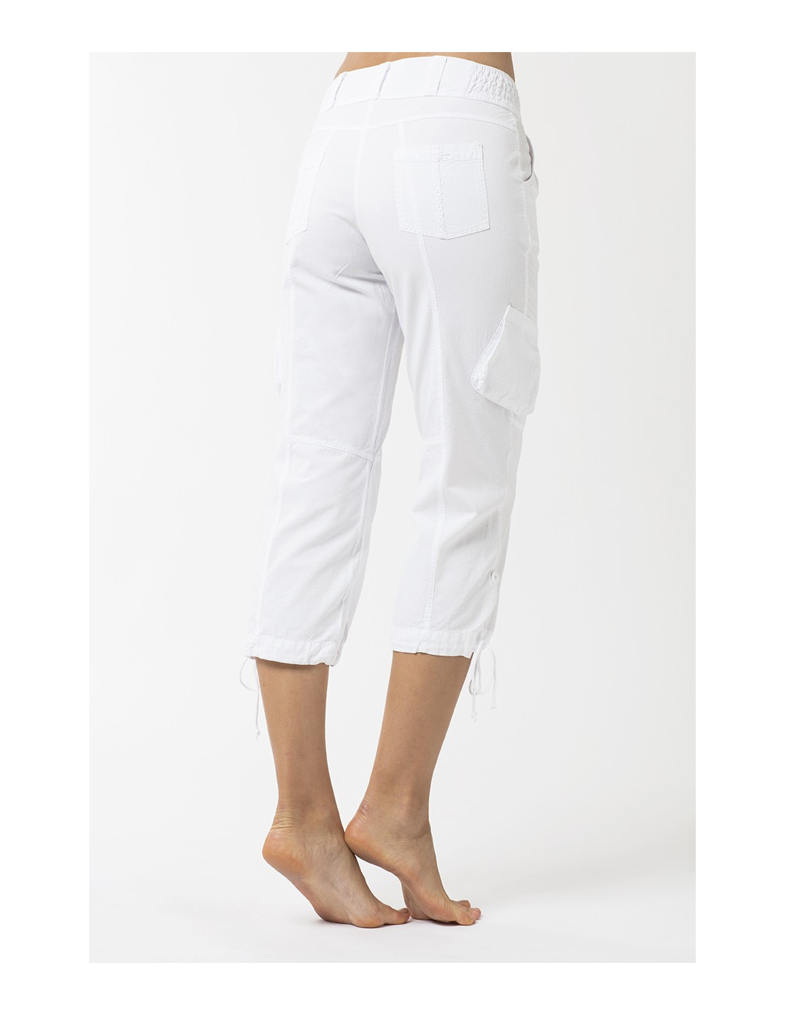 Capri: Check Women Red::White Cotton Capri at Cliths